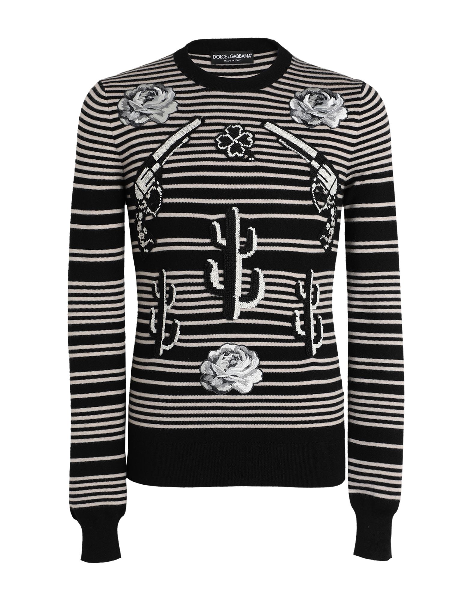 DOLCE & GABBANA DOLCE & GABBANA MAN SWEATER BLACK SIZE 42 CASHMERE, ACRYLIC, WOOL,39868240VG 2