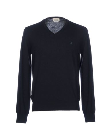 Brooksfield Man Sweater Midnight Blue Size 36 Wool