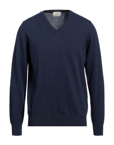 Brooksfield Man Sweater Blue Size 44 Wool