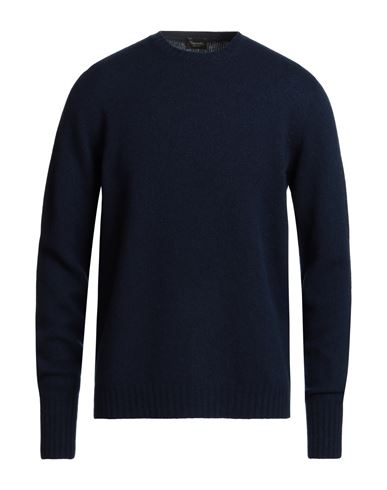 Drumohr Man Sweater Navy Blue Size 44 Cashmere