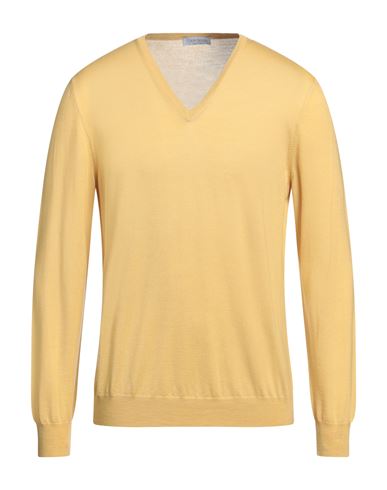 Shop Gran Sasso Man Sweater Ocher Size 42 Virgin Wool In Yellow