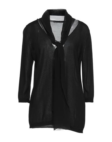 Les Copains Woman Sweater Black Size 14 Viscose, Cotton