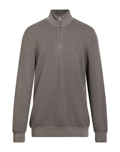Gran Sasso Man Turtleneck Khaki Size 46 Virgin Wool In Gray