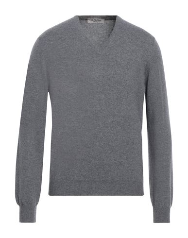 Shop La Fileria Man Sweater Grey Size 48 Cashmere