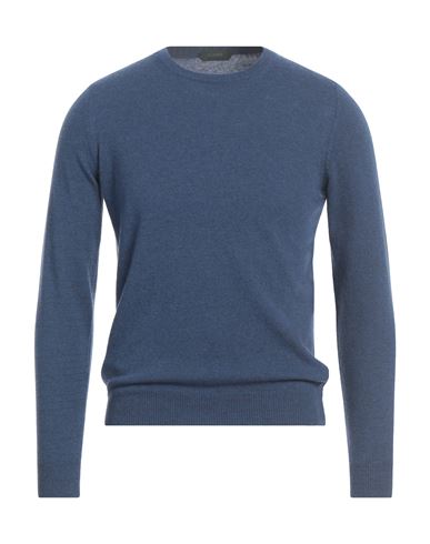 Zanone Man Sweater Blue Size 36 Virgin Wool, Cashmere
