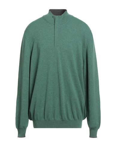 Gran Sasso Man Turtleneck Green Size 50 Wool, Cashmere, Viscose, Polyester, Polyurethane In Green