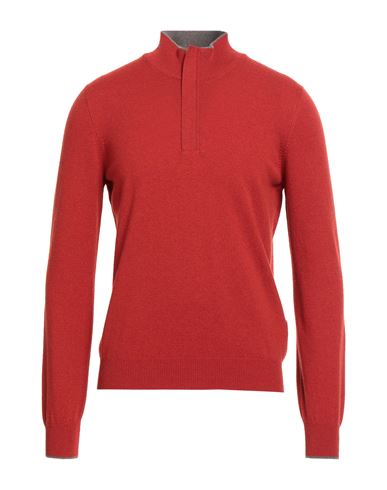 Gran Sasso Man Turtleneck Red Size 48 Wool, Cashmere, Viscose, Polyester, Polyurethane In Red