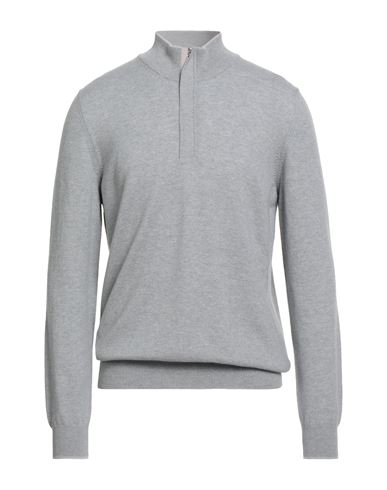 Gran Sasso Man Turtleneck Light Grey Size 46 Virgin Wool, Viscose, Cashmere In Gray