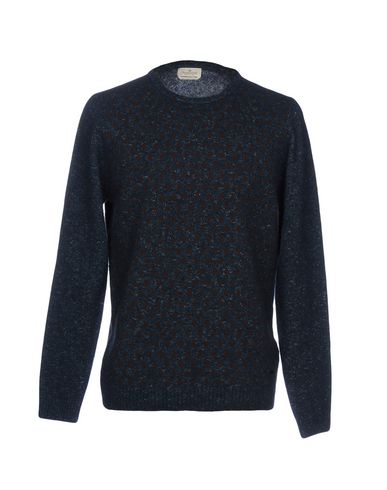 Man Sweater Midnight blue Size 42 Polyester, Linen
