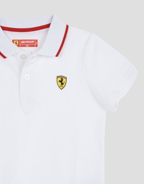 Scuderia Ferrari Online Store - Children's cotton piquet polo shirt - Short Sleeve Polos