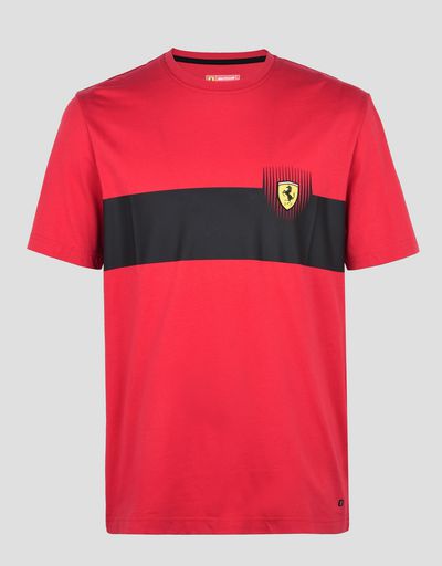 Scuderia Ferrari Online Store - Men's printed cotton T-shirt - Short Sleeve T-Shirts