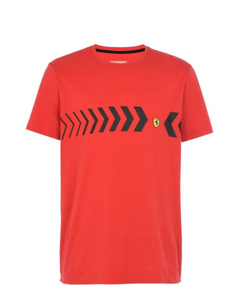 Scuderia Ferrari Online Store - Men’s cotton T-shirt with print - Short Sleeve T-Shirts