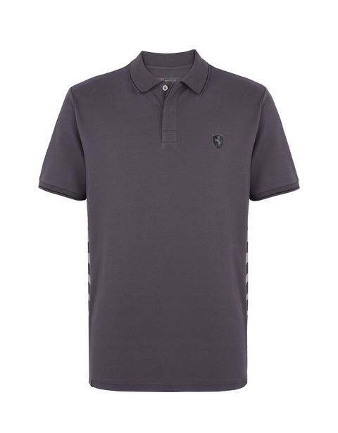 Scuderia Ferrari Online Store - Men's cotton piquet polo shirt - Short Sleeve Polos