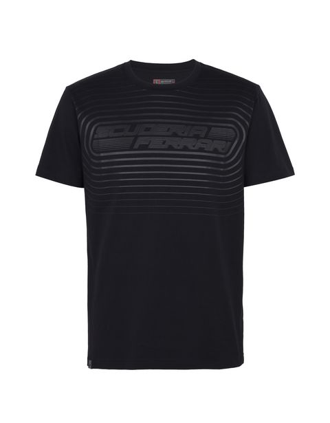 Scuderia Ferrari Online Store - Men's jersey T-shirt with rubberized print - Short Sleeve T-Shirts