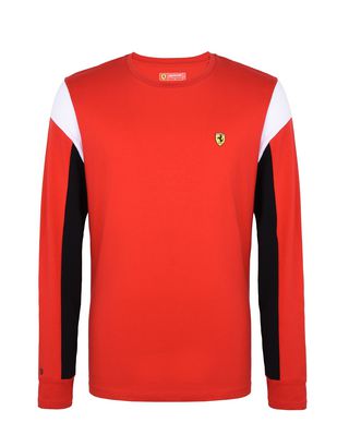 Scuderia Ferrari Online Store - Men's long-sleeved jersey sweater - Long Sleeve T-Shirts