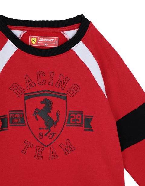 Scuderia Ferrari Online Store - Boys' sweatshirt with knit inserts - Crew Neck Sweaters