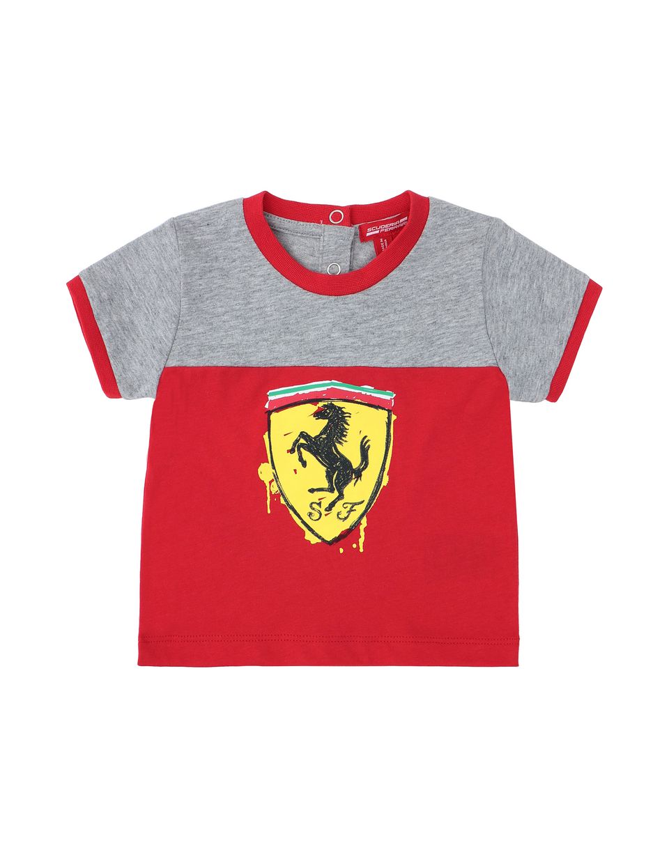 Genuine Ferrari T-Shirt In Red With Scuderia Shield On Front