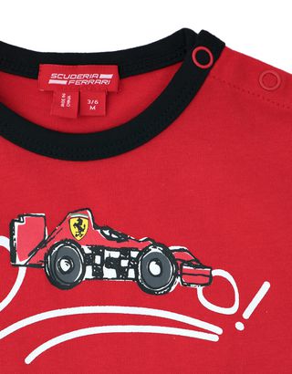Scuderia Ferrari Online Store - Cotton infant T-shirt with print - Short Sleeve T-Shirts