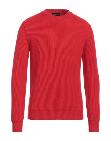Roberto Collina Man Sweater Tomato Red Size 44 Merino Wool In Red