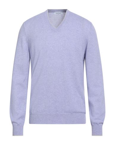 Gran Sasso Man Sweater Lilac Size 42 Virgin Wool, Cashmere, Viscose, Polyester, Polyurethane In Purple