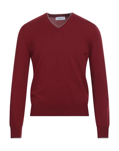 Gran Sasso Man Sweater Brick Size 38 Virgin Wool, Cashmere, Viscose, Polyester, Polyurethane In Red
