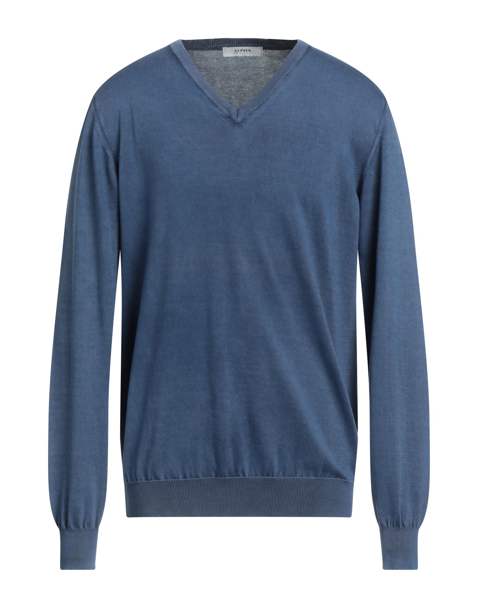 Alpha Studio Sweaters In Blue