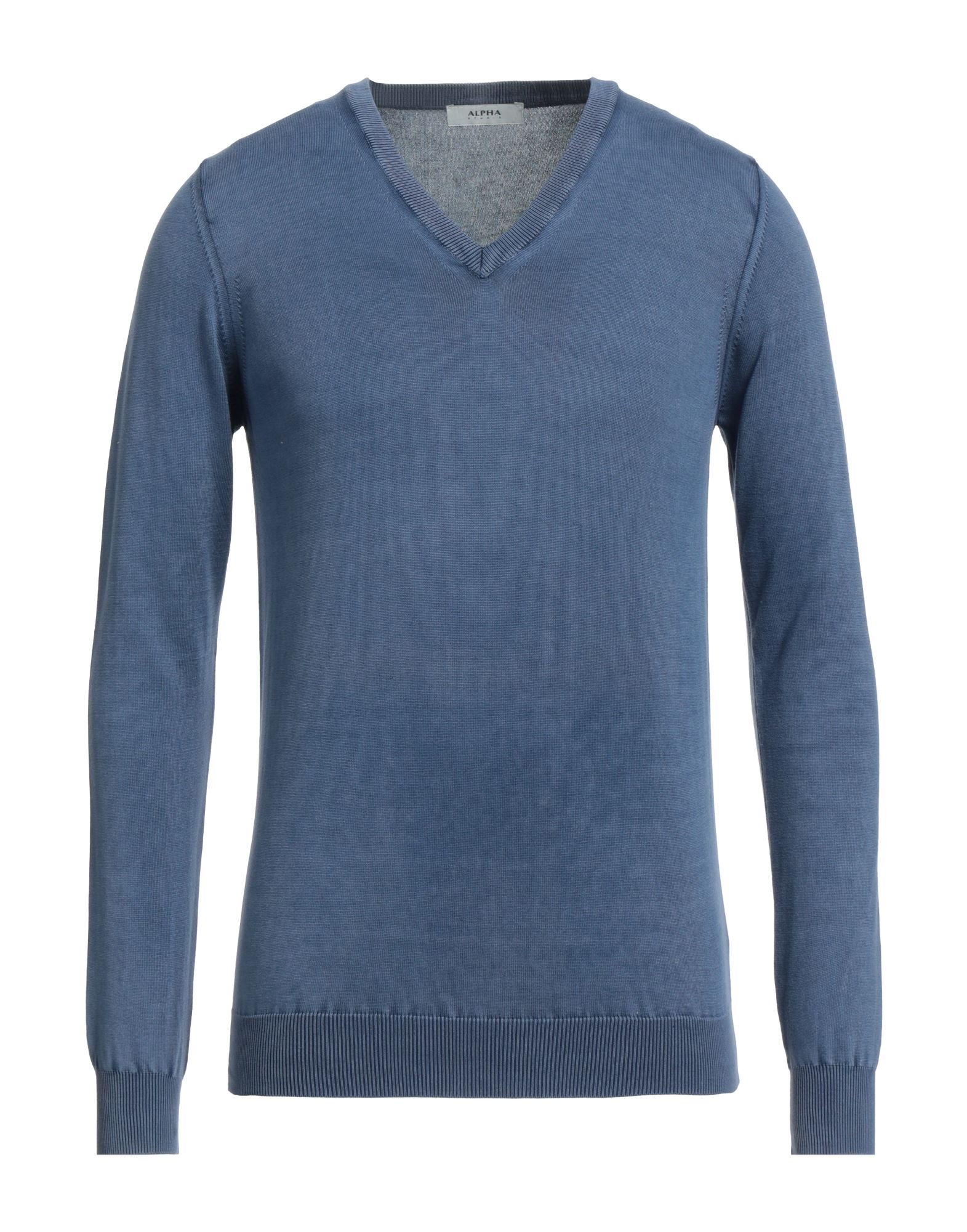 Alpha Studio Sweaters In Blue