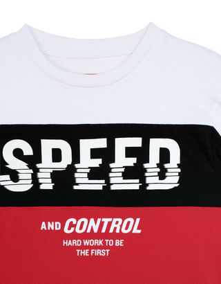 Scuderia Ferrari Online Store - Boys' cotton T-shirt with print - Short Sleeve T-Shirts