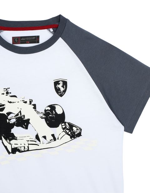Scuderia Ferrari Online Store - Boy's glow-in-the-dark T-shirt - Short Sleeve T-Shirts