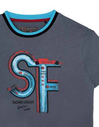 Scuderia Ferrari Online Store - Camiseta para chico con estampado de circuito - Camisetas de manga corta