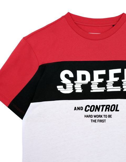 Scuderia Ferrari Online Store - Boys' cotton T-shirt with print - Short Sleeve T-Shirts