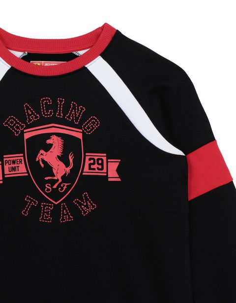 Scuderia Ferrari Online Store - Boys' sweatshirt with knit inserts - Crew Neck Sweaters