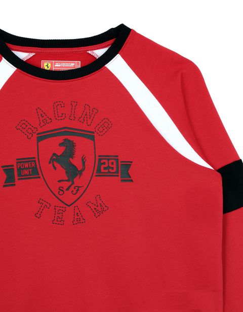 Scuderia Ferrari Online Store - Boys' sweatshirt with knit inserts - Crew Neck Sweaters
