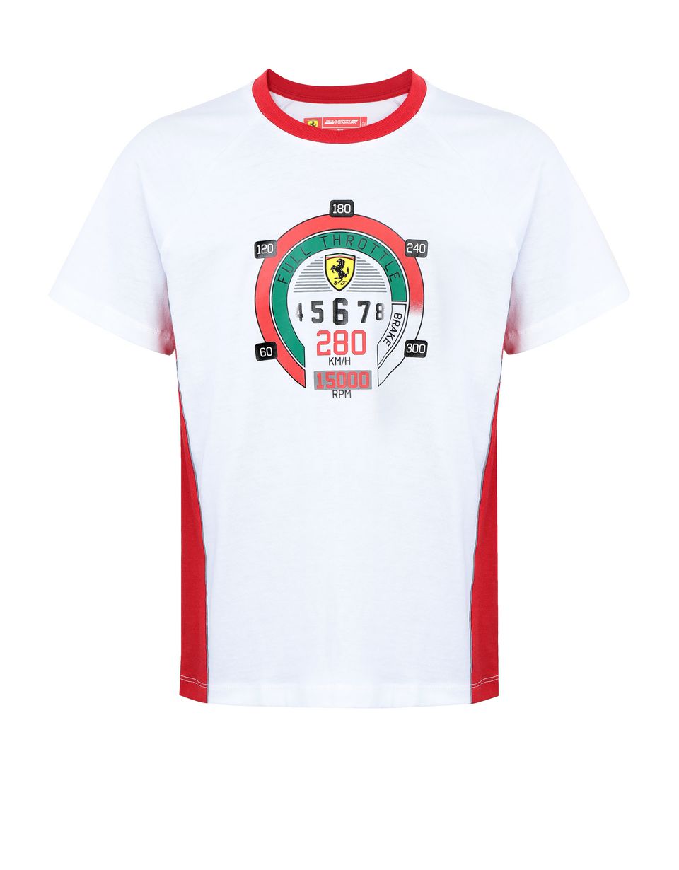 Ferrari Boys' cotton T-shirt with speedometer print Man | Scuderia Ferrari Official Store