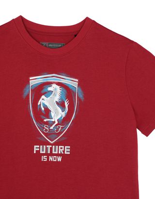 Scuderia Ferrari Online Store - "Future is now" boy's T-shirt - Short Sleeve T-Shirts