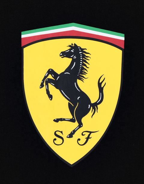 Scuderia Ferrari Online Store - Boys' cotton T-shirt with Shield - Short Sleeve T-Shirts
