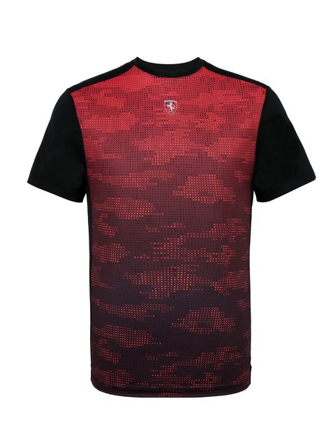 Scuderia Ferrari Online Store - Men's T-shirt with camouflage print - Short Sleeve T-Shirts