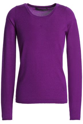 AMANDA WAKELEY WOMAN CASHMERE SWEATER PURPLE