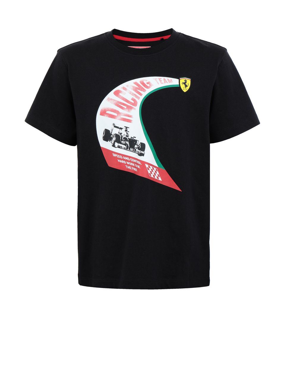 Ferrari Boys' cotton T-shirt with vintage print Man | Scuderia Ferrari ...