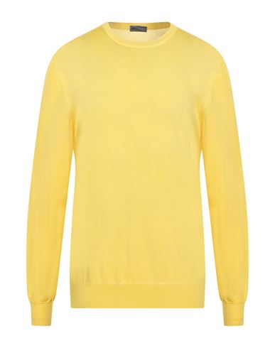 Drumohr Man Sweater Ocher Size 44 Lambswool In Yellow
