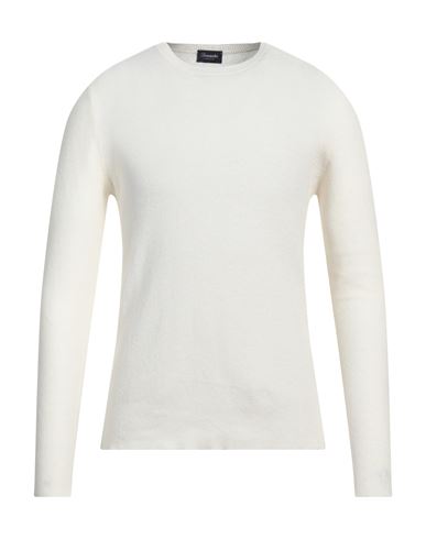 Drumohr Man Sweater White Size 40 Linen, Polyamide