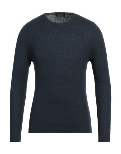 Drumohr Man Sweater Navy Blue Size 36 Linen, Polyamide