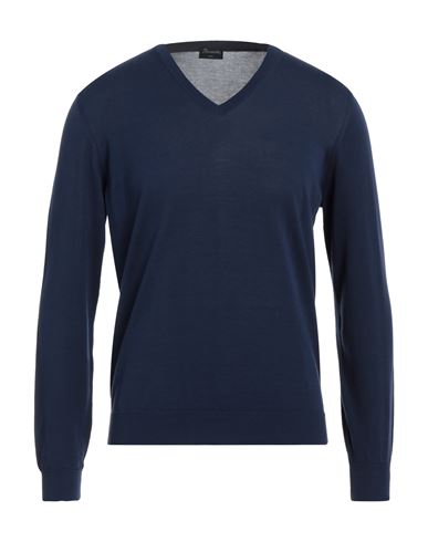 Drumohr Man Sweater Navy Blue Size 38 Cotton