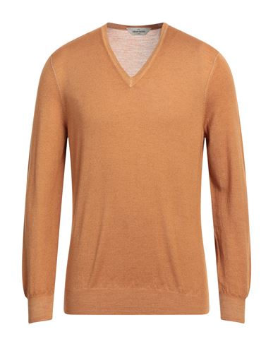 Gran Sasso Man Sweater Tan Size 40 Virgin Wool In Brown