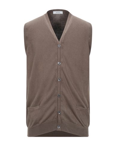 Man Cardigan Taupe Size 40 Cotton