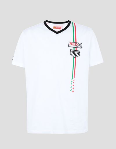 Scuderia Ferrari Online Store - Men’s Everywhere Red cotton T-shirt - Short Sleeve T-Shirts