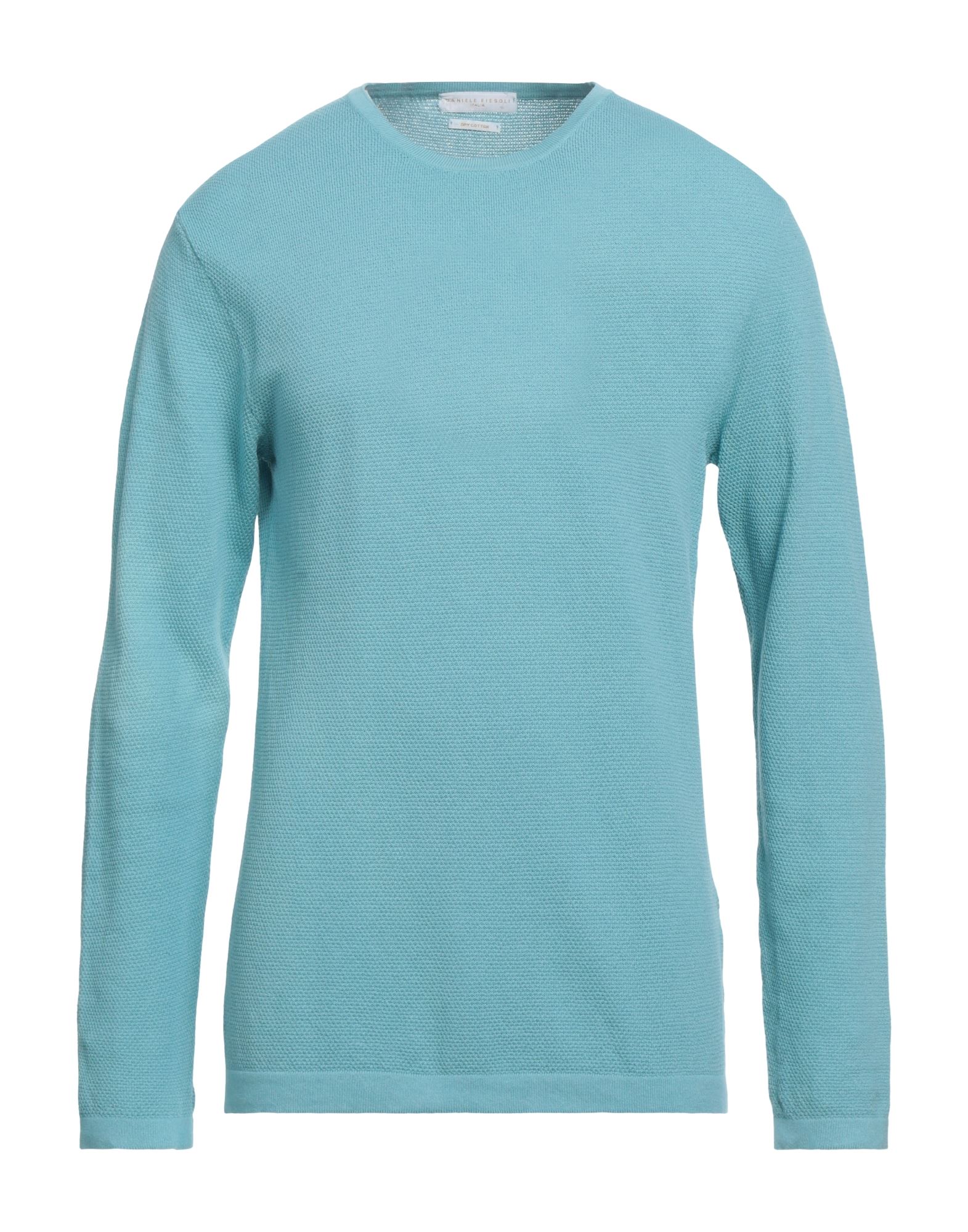 Shop Daniele Fiesoli Man Sweater Sky Blue Size Xl Cotton