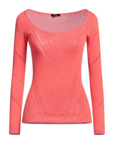 Pinko Woman Sweater Coral Size S Viscose, Polyester In Red