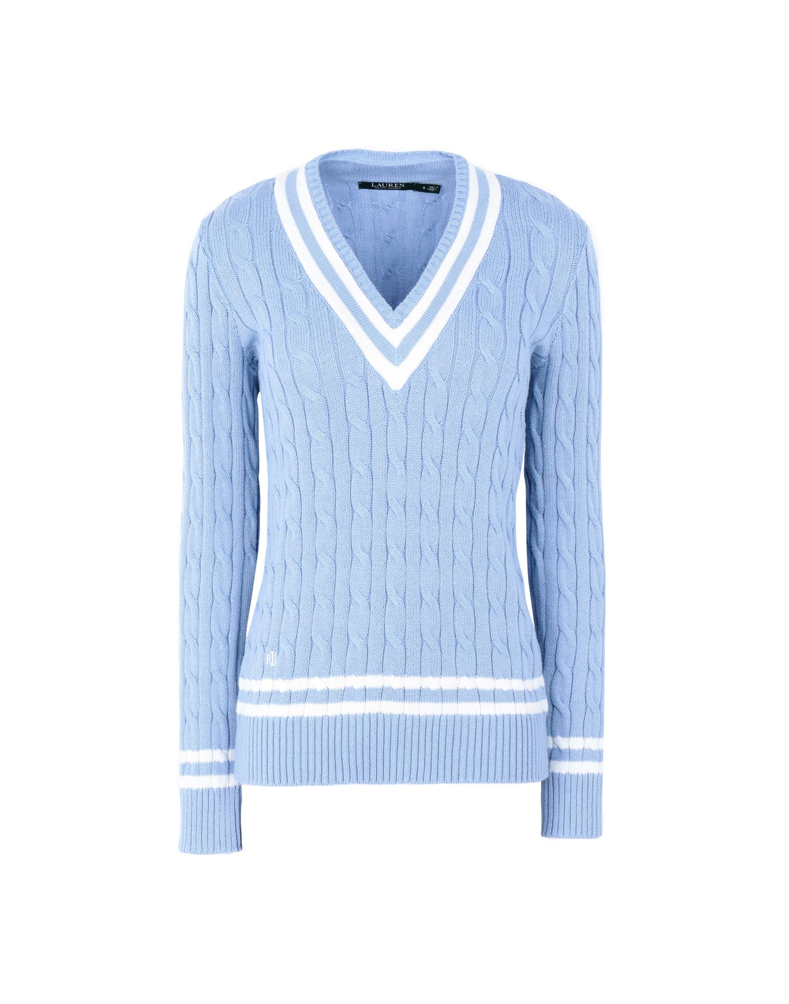 《送料無料》LAUREN RALPH LAUREN レディース プルオーバー スカイブルー XS コットン 100% Cotton Cricket Sweater