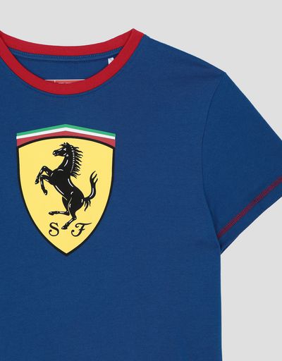 Scuderia Ferrari Online Store - Children’s Scuderia Ferrari T-shirt with contrasting stitching - Short Sleeve T-Shirts